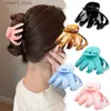 Headwear Hair Accessories New Small Szie Octopus Crab Clip Women Korean Shark Clips Ponytail Acrylic Soild Barrette Headwear for Girls Hair Accessories Q231204