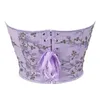 Other Panties Apricot Purple Color Flower Printed Fashion Pattern Womens Tube Top Breast Support Sexy Lingerie Clothes for Women Body Shaper 231204