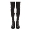 Boots MUMANI Woman's Over The Knee Boots Genuine Leather Zipper Elasticity Flat-Bottomed Long High-Barrel Elastic Platform Boots 231204