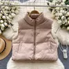 Gilet da donna Moda Donna Autunno 2023 Colletto alla coreana Elegante Piumini Capispalla caldi Cerniera causale Giacche invernali Goccia