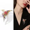 Brooches Fashion Colorful Phoenix Rhinestone Brooch For Women Unisex Simple Metal Broaches Pins Valentine Day Gift Jewelry Accessories