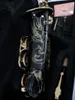 Sassofono contralto di marca nera personalizzata Sax e-flat di alta qualità Strumento musicale Ottone Chiave dorata Sax Professionale Spedizione gratuita