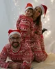 Abiti coordinati per la famiglia Pigiami coordinati per la famiglia natalizia Set mamma papà Bambini Stampa alce 2 pezzi Completo pagliaccetto per neonato Indumenti da notte morbidi Look per la famiglia Regalo di Natale 231121