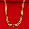 Mens Heavy 18k Yellow Gold Filled Cuban Link Chain Necklace 20in - Solid252n