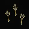 146 Stück Zinklegierung Charms Antik Bronze vergoldet Vintage Skelett Schlüssel Charms für Schmuckherstellung DIY handgefertigte Anhänger 27mm169i