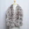 Écharpes Nouveau Style mode pompon dame réel fourrure de raton laveur foulards de luxe femmes hiver chaud naturel fourrure de renard écharpe moelleux véritable fourrure silencieux J231204