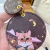 Projektant Unisex Key Portfel Letter Animal List Ladies Round Metal Ceyring Cute Cats Psy Kobieta brelkain Słynna marka Kobiet mężczyzn Totes Ba2699