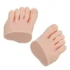 False Nails Practice Fake Foot Model Silicone Soft Portable Professional Reanvändbar Nail Art Foot Model for Tattoo Pedicure 231204