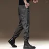 Pantaloni da uomo High-end autunno casual cargo uomo marchio di moda americano nero pantaloni larghi gamba dritta corsetto di grandi dimensioni