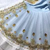 Bühnenkleidung Kinder-Ballettkleid Hellblauer TUTU-Rock für Mädchen, institutionelle Aufführung, Kindergarten, flauschige Gaze