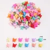 Accessoires de cheveux 10pcs Mini papillon Clip coloré Bangs Griffe pour femmes Barrettes Pinces Filles Pin Enfants