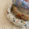 Diadema tejida de lana de colores a la moda, aro de pelo liso y esponjoso para mujer, accesorios para el cabello de invierno de estilo coreano para mujer, aro para el cabello