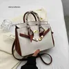 Genuine Leather Bags High Grade Contrast Color Niche Design Handbag for Women 2023 New Popular Versatile Crossbody Handbag