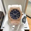 Reloj clásico de marca famosa de lujo para hombres Reloj de movimiento mecánico automático con esfera dorada de lujo Reloj para hombres Reloj de zafiro resistente al agua de 41 mm Reloj Montre de luxe