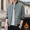 Herrjackor Autumn and Winter Jacket Korean version Trend Youth Casual Coat Standing Collar Baseball Jersey Coats