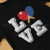 T-shirt da uomo Ping pong Moda Magliette Poliestere Ping Pong Ping Pong Maschile GraphicTops T Shirt Girocollo T231204