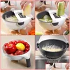 Fruit Vegetable Tools Mtifunctional Grater Carrot Cutter Potato Slicer Mandoline With Storage Drain Basket For Vegetables Drop Deliver Dhwbp