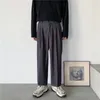 Męskie spodnie Mężczyzn Mężczyznę Summer cienką małą sukienkę swobodną luźną wersję koreańską prosta czarna drop trend szeroką nogę długie