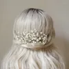 Flores decorativas 4-10 Uds. Horquilla de pelo de flor seca para bebé Gypsophila accesorios nupciales blanco para boda