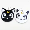 Boucles d'oreilles pendantes dessin animé Harajuku, lune, chat noir, joli Cosplay, bijoux en acrylique pour femmes, Fashion221z