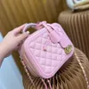 Sac cosmétique de créateur rose Femmes mini-chaîne fourre-tout sac à main