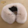 Scarves 100% Faux Fur Collar Scarf For Women Fluffy Jacket Collar Imitation Fox Raccoon Fur Shawls Wraps Shawl Clothes Fur Accessories J231204