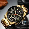 Curren Top Brand Luxury Men tittar på modeklocka Casual Quartz armbandsur med rostfritt stål Kronografklocka Reloj Hombres ly246A