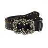 Belts Wear Resistant Adult Waist Belt With Pin Buckle Harajuku PU Waistband