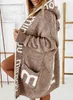 Women's Sweaters Knit Sweater Women Cardigans Spring Autumn Winter Letter Maxi Loose Soft Coat Korean Long Knitted Jacket Cardigan Sexy Sweater T231204