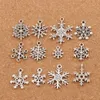 Noël MIXED Snowflake Charms 120pcs / lot Antique Argent Pendentifs Bijoux DIY L770 L738 L1607 L742 Fit Bracelets Colliers LM38218P