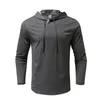 Men's Sweaters Spring Solid Color Slim Fit Long Sleeve T-shirt Small V-neck Breathable Sports Coat Waffle Cotton Casual