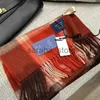 Scarves British Classic High Quality Australian Wool 100% Plaid Scarf Men Women Autumn Winter Warm Striped Shawl Wrap Cashmere Blankets J231204