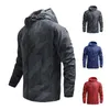 Herrjackor Zipper Packet Mtb Coat Windproof Hooded Cycling Jacket för män Spring Autumn Motocross med långa ärmar