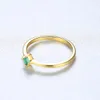 Anel retro quente S925 Prata esterlina Marca Emerald Ring Europe e America Mulheres populares banhadas 18k Gold End Rings Jóias Jóias Valentim Dia das Mães Presente SPC