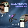 Kushor Couple vibrateur avec double moteur Cockring APP contrôle coq pénis anneau adulte Sexy jouets pour hommes retarder l'éjaculation Penisring 231204