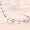 Charm Bracelets 맞춤형 PO 팔찌 프로젝션 팔찌 4 리프 클로버 여성을위한 맞춤형 팔찌를위한 맞춤형 뱅글 231204