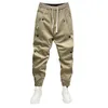 Herenbroeken Cargo heren sport elastische taille enkellange joggingbroek met zakken Casual broek voor herfst winter