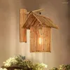 Wandlampen Retro Bambuslampe Holz Kunst Kreative Lichter Rice El Nachttisch Aisle Industriestil BB Dekorativ