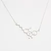 Pendant 10st Gold Sier Simple Molecule Molecular Structure Hormon Element Necklace Science DNA Dopamine Halsband Jhey9 Vxbzf276f