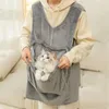 Tablier de transport pour chats, doux pour transporter des chats avec boucle, sac de couchage d'extérieur, fixation facile pour la maison, la marche et les voyages