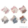 Barnstrumpor 3pairs/Set Autumn New Style Thick Warm Baby Socks Newborn Baby Girl Boy Socks Barnens strumpor Spädbarn för vintern R231204