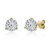 Stud 2 Carat D Color Moissanite Diamond Earrings Yellow Gold 925 Sterling Silver For Women Girls FashionStud Effi22303o