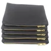 7x10in Black Cotton Canvas Makeup Bag For DIY Tryck Black Canvas Cosmetic Bag med svart foderguld Zip direkt från Factory 349V