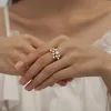 Trouwringen Szjinao gecertificeerd totaal is 1,5 ct volledige ring vrouw met veel stenen zilveren Infinity trend sieraden voor verloving in 231202