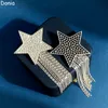 Donia jewelry luxury brooch European and American fashion five-pointed star titanium micro-inlaid zircon creative designer brooch gift box.