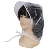Capas de chuva 1pcs protegem penteado chapéu de chuva chapéu de plástico para mulheres e senhora transparente