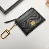 22SS Designer Coin Gold Pursers Men Hommes Cartes Femme Holders Black LambsKin Mini portefeuilles Coin Purse Cuir Bag236f