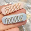 Designer M Letter Hair Clips Resin Side Womens Hairpin Light 2023 Spring Clip Birthday Present For Friend Jewelry