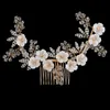 Kopfbedeckung, Haarschmuck, Brautschmuck, Hochzeit, Haarschmuck, Kristallblüten-Haarkamm, Clips, Schmuck für Frauen, Party, Braut, Kopfschmuck, Brautjungfern-Geschenk 231204