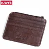Kavis Cow Leather Credit Card Wallet Multifunction Credit ID Cards Holder Small Wallet Men Coin Purse Slim Cards MALE MINI WALET253E